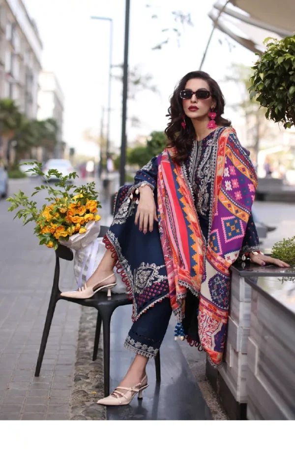 Charizma Pashmina Collection Vol 2 Embroidered Series 3pc | PS4-14 - Image 4