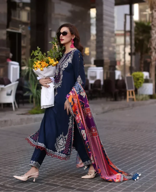 Charizma Pashmina Collection Vol 2 Embroidered Series 3pc | PS4-14 - Image 3