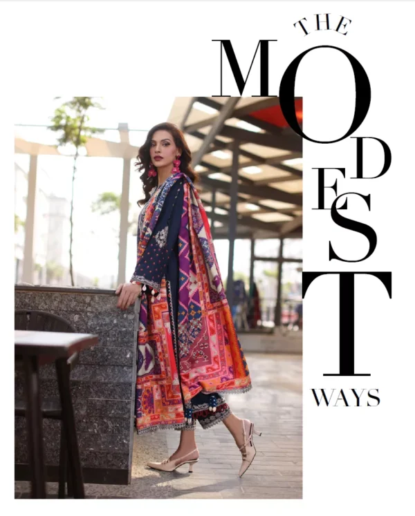 Charizma Pashmina Collection Vol 2 Embroidered Series 3pc | PS4-14 - Image 2